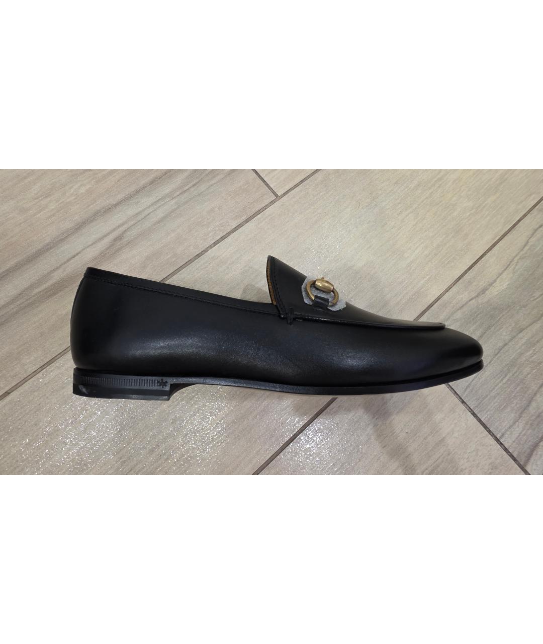 GUCCI Черные кожаные лоферы, фото 10