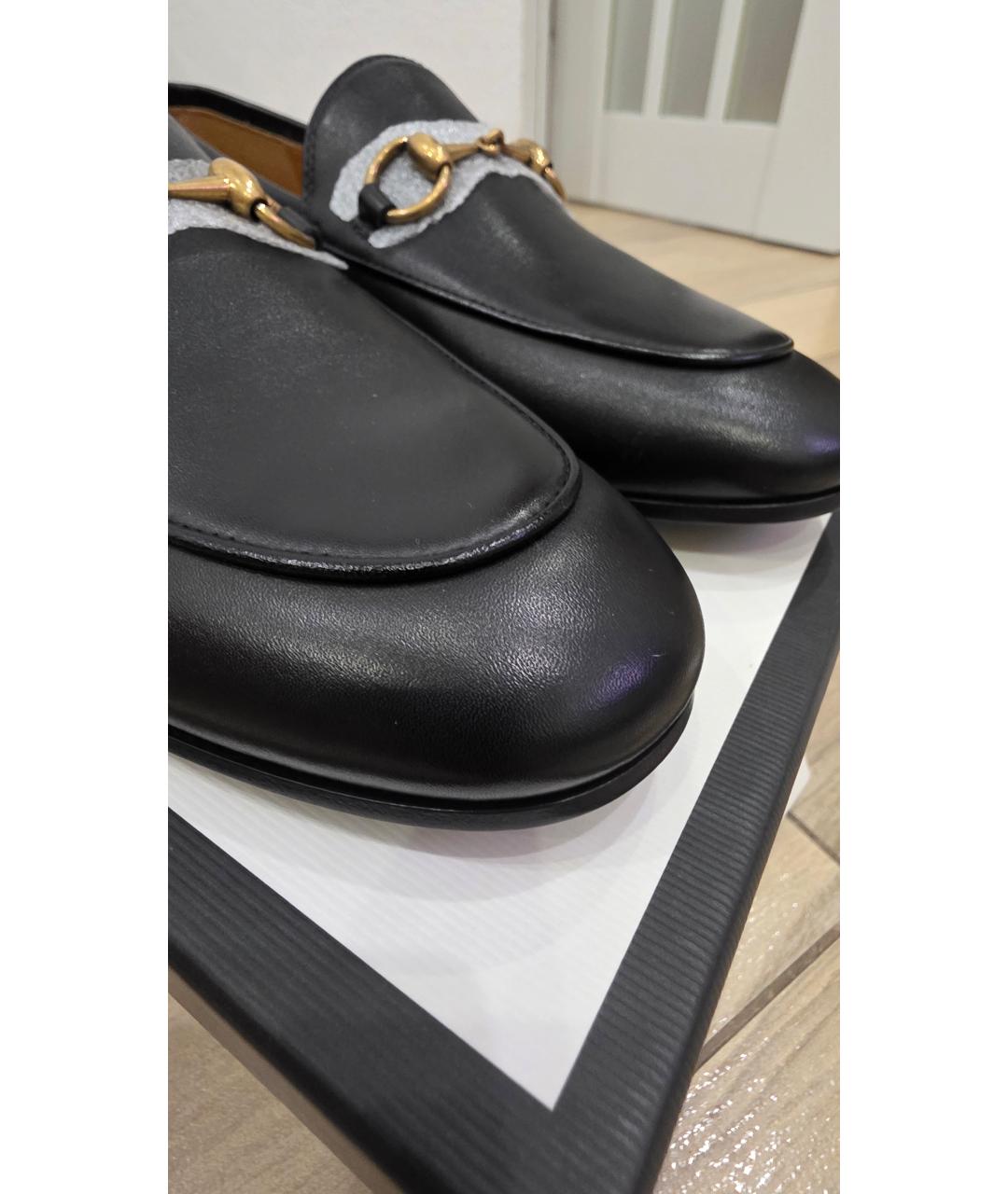 GUCCI Черные кожаные лоферы, фото 7