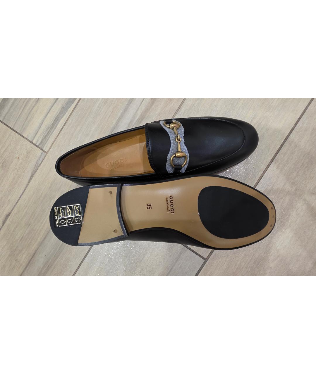 GUCCI Черные кожаные лоферы, фото 5
