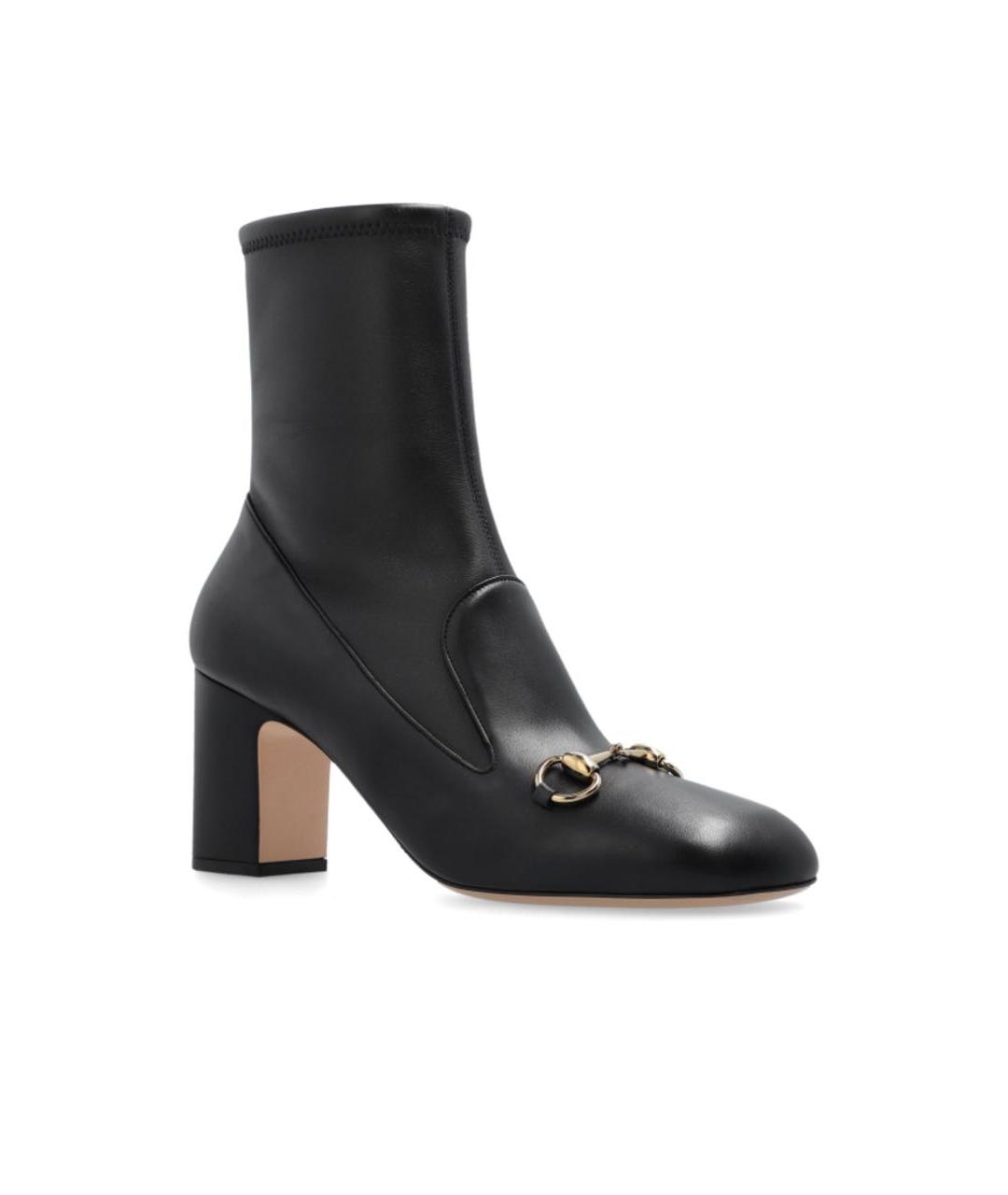 GUCCI Черные кожаные ботильоны, фото 7