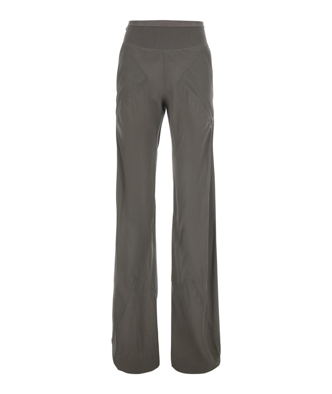 RICK OWENS Серые прямые брюки, фото 1