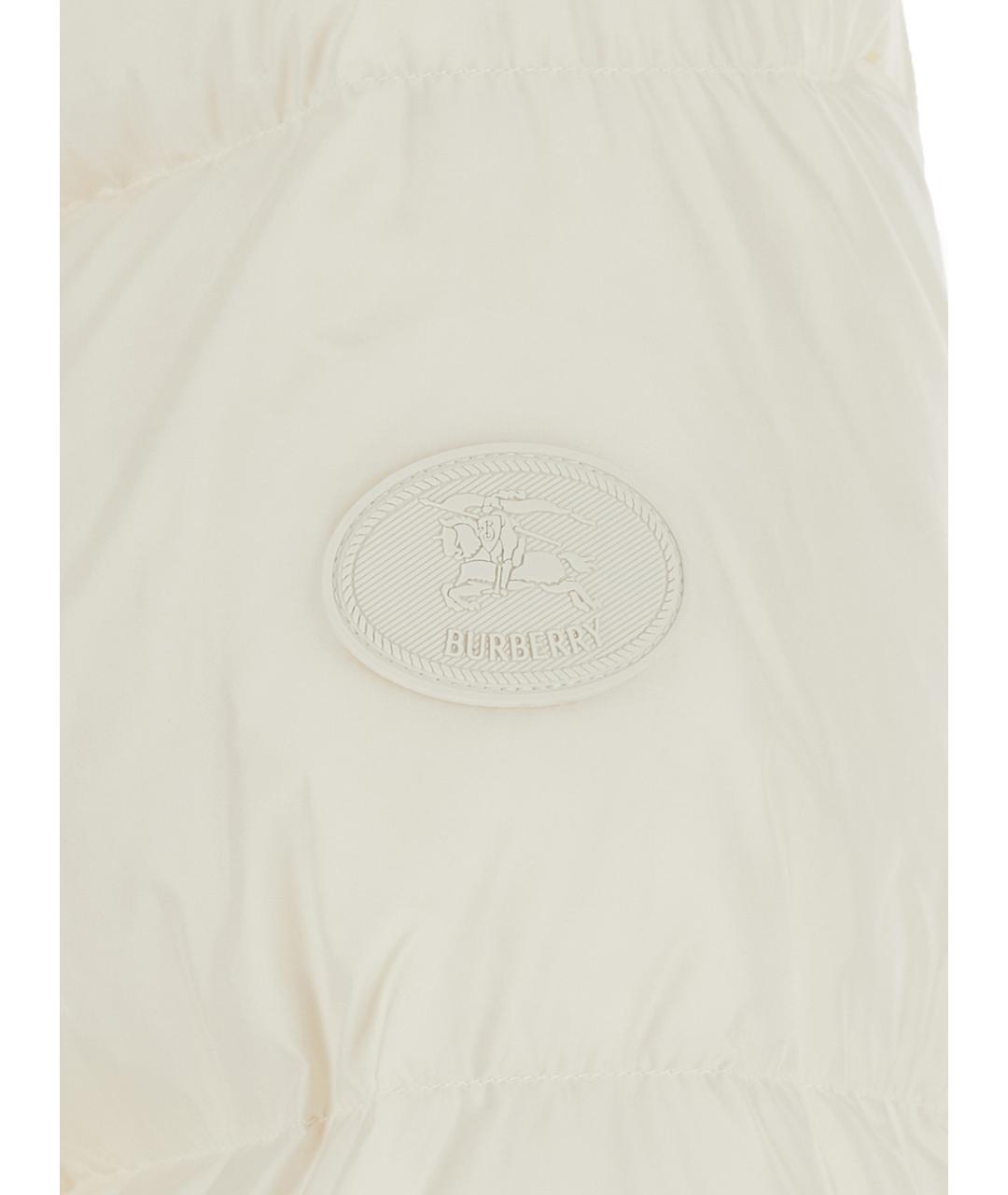 BURBERRY Белый нейлоновый пуховик, фото 3