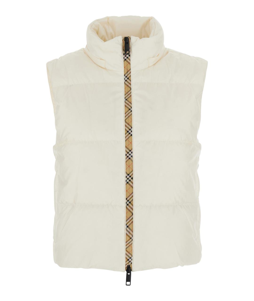 BURBERRY Белый нейлоновый пуховик, фото 4