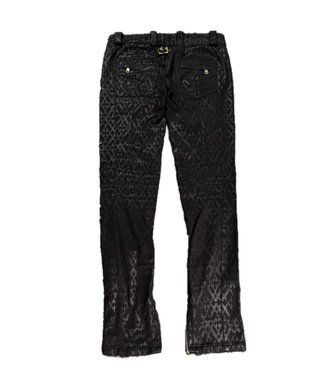 BALMAIN Черные хлопковые брюки узкие, фото 2