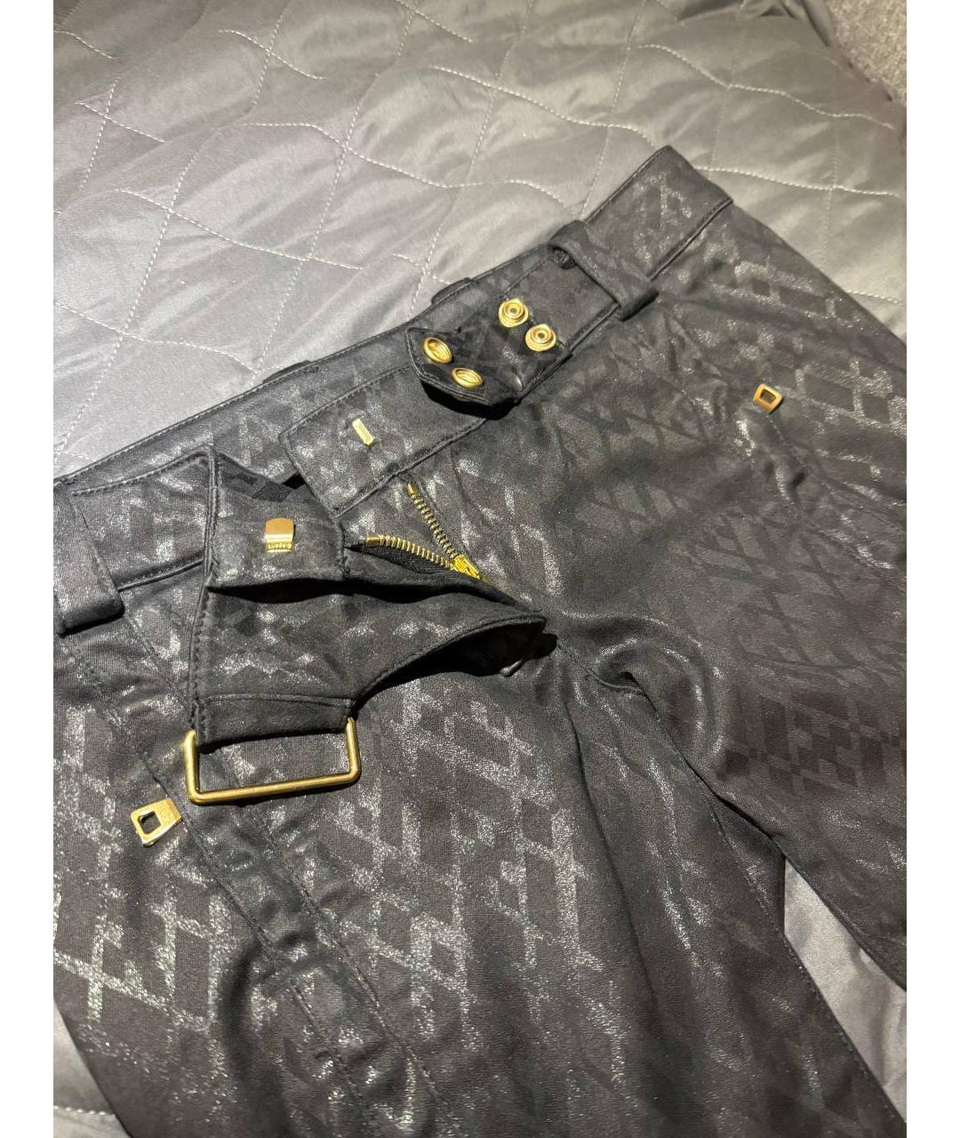BALMAIN Черные хлопковые брюки узкие, фото 8
