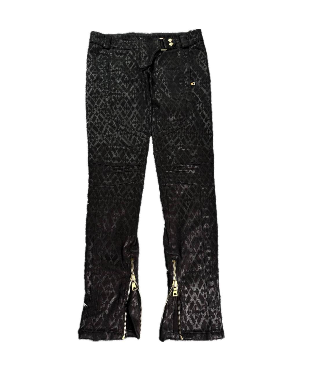 BALMAIN Черные хлопковые брюки узкие, фото 1