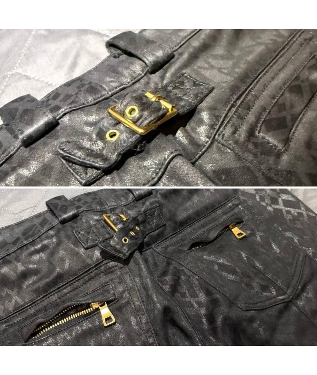 BALMAIN Черные хлопковые брюки узкие, фото 3