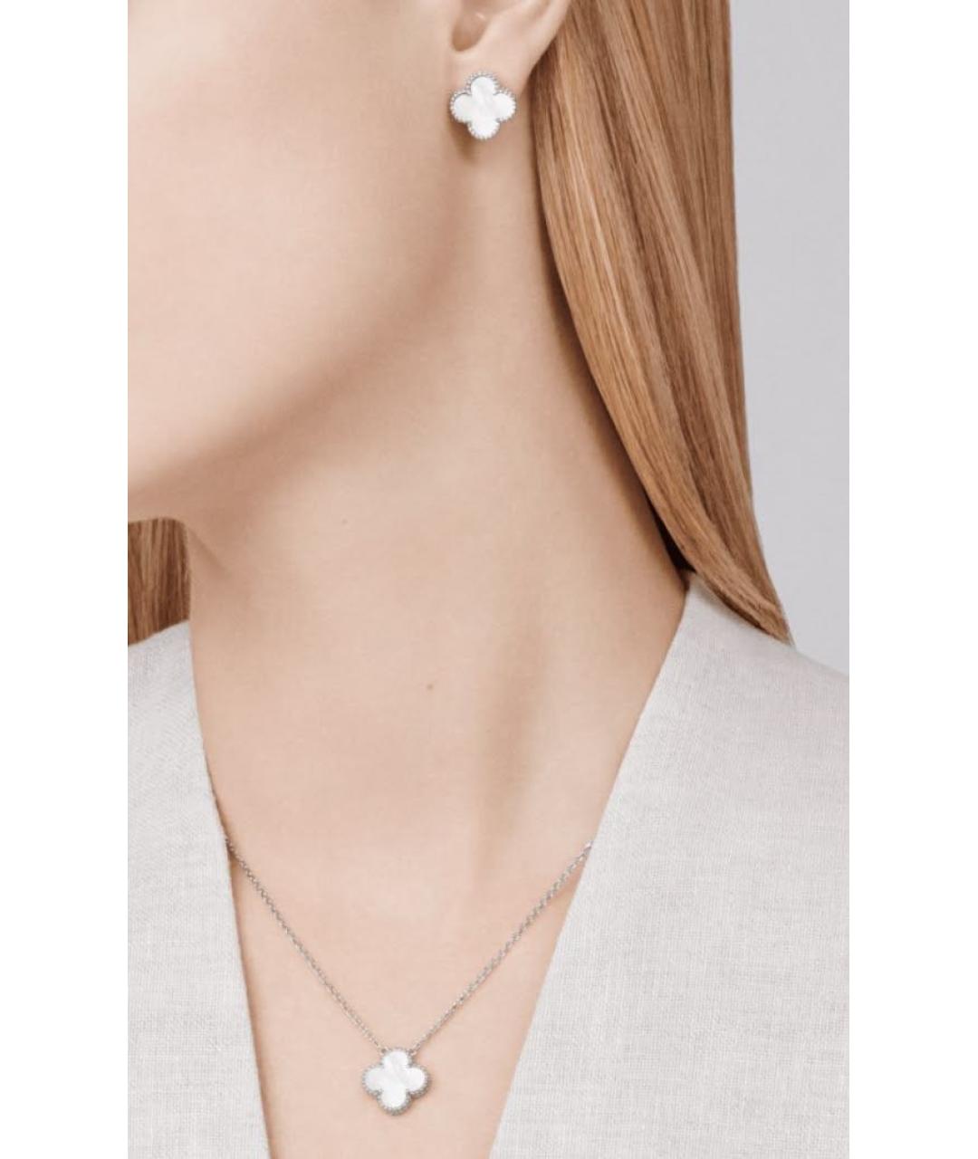 VAN CLEEF & ARPELS Белые серьги из белого золота, фото 2