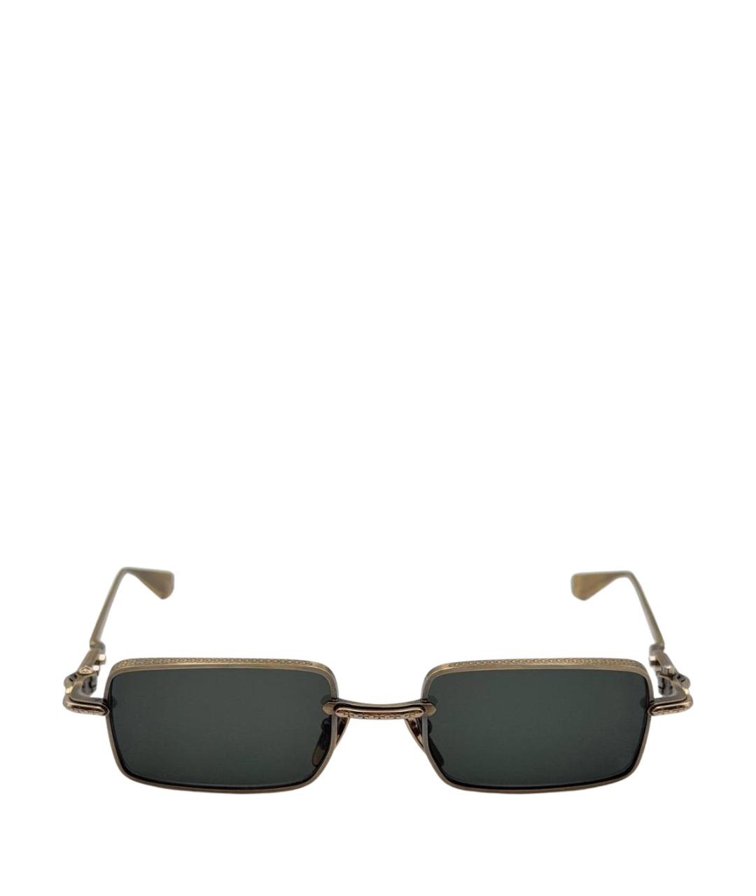 CHROME HEARTS Золотые металлические солнцезащитные очки, фото 1
