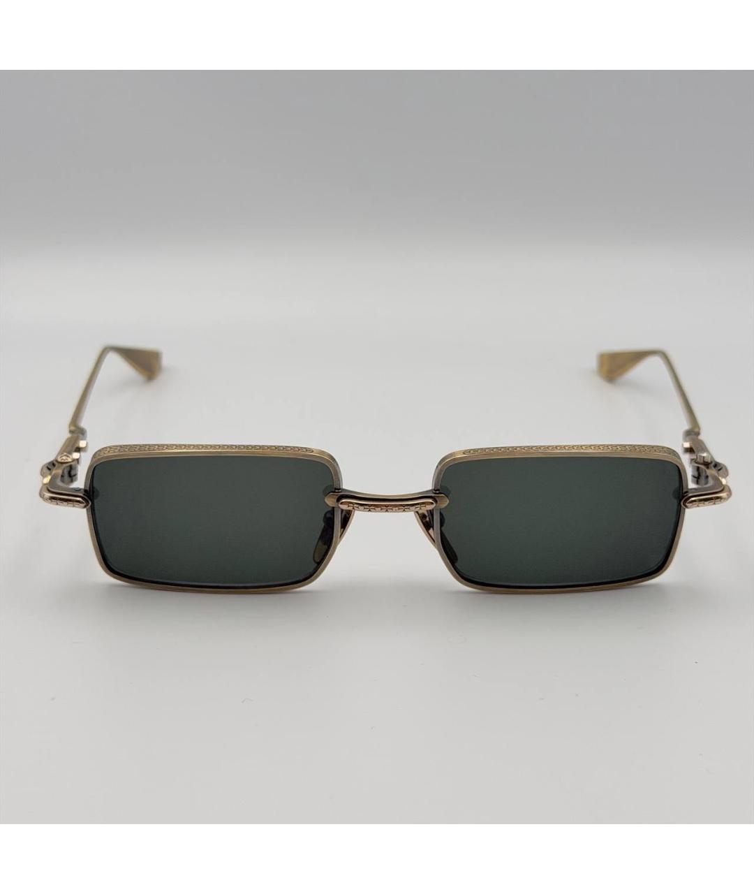 CHROME HEARTS Золотые металлические солнцезащитные очки, фото 4