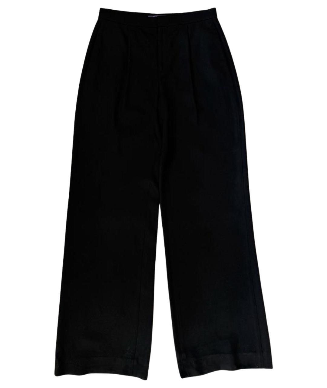 RALPH LAUREN Черные ацетатные брюки широкие, фото 1