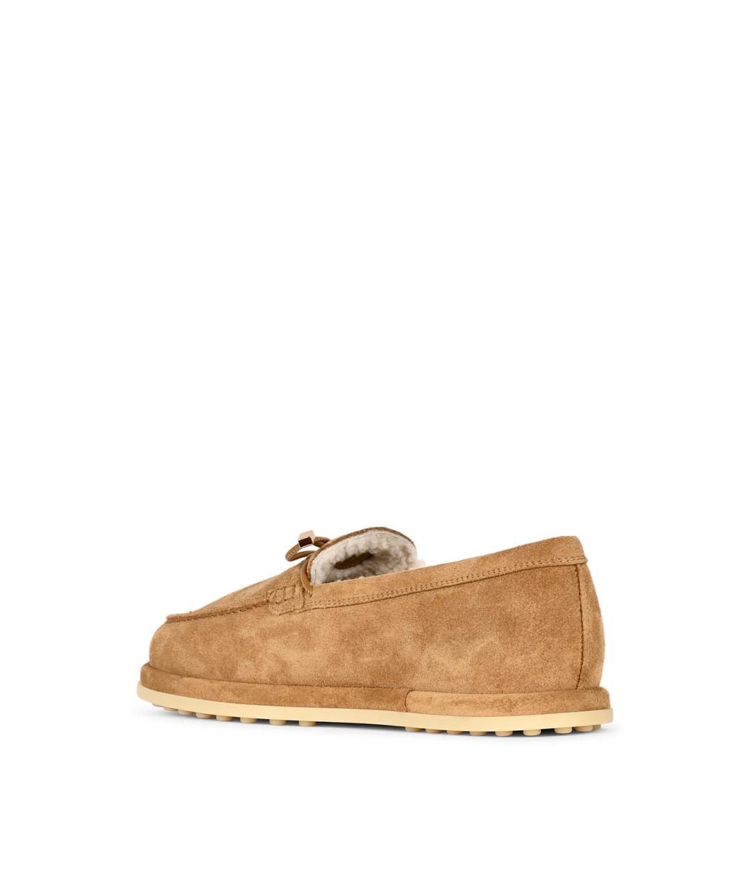 TOD'S Бежевые замшевые лоферы, фото 3