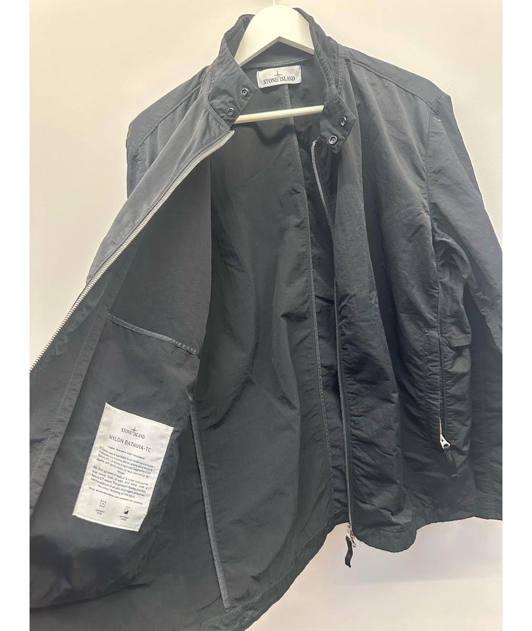 STONE ISLAND Темно-синяя нейлоновая куртка, фото 3