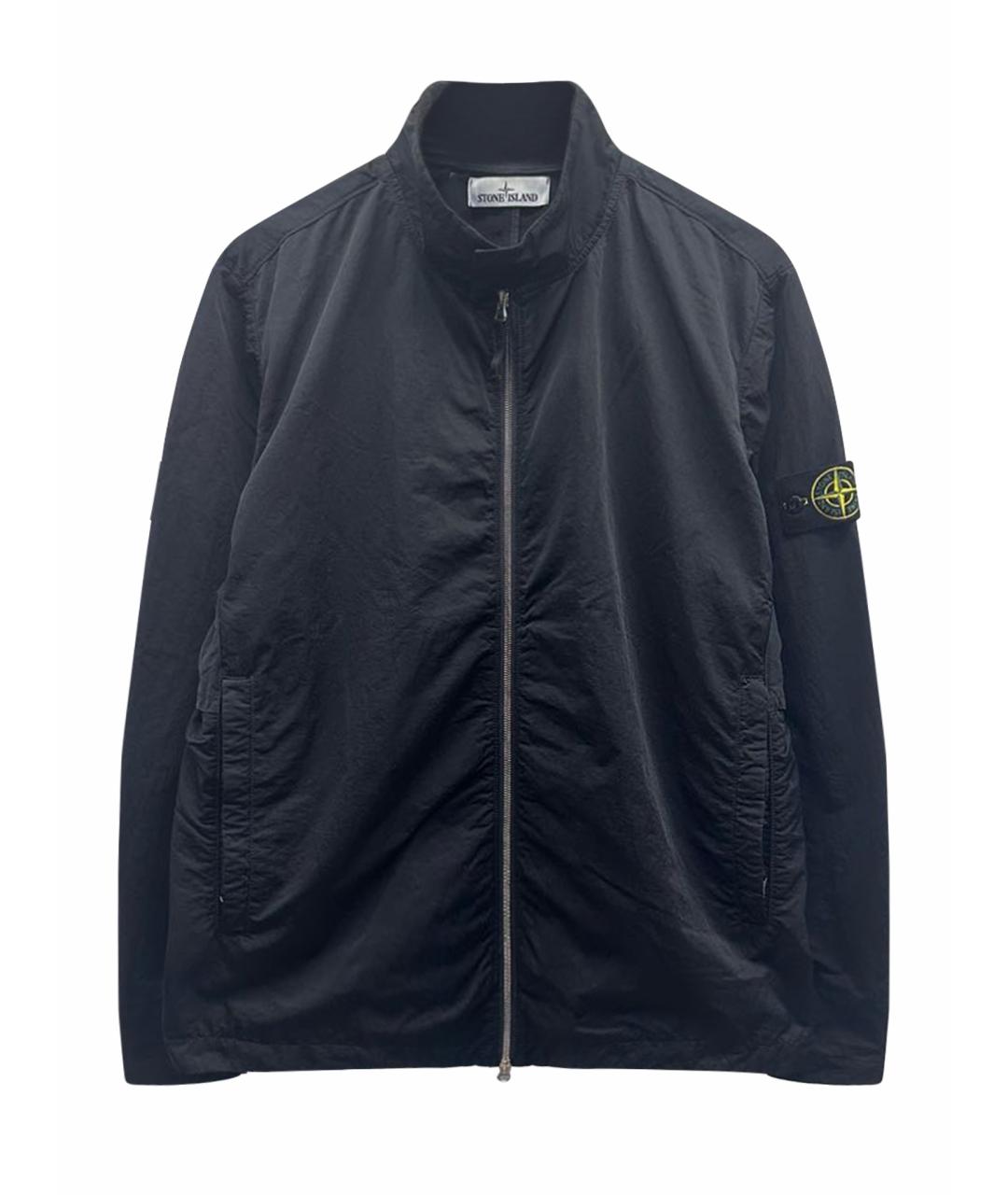 STONE ISLAND Темно-синяя нейлоновая куртка, фото 1