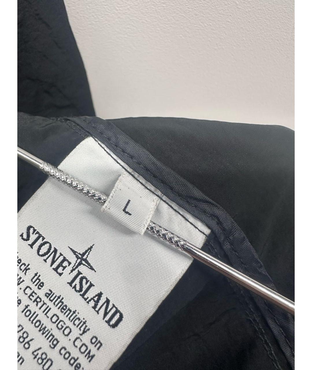 STONE ISLAND Темно-синяя нейлоновая куртка, фото 8
