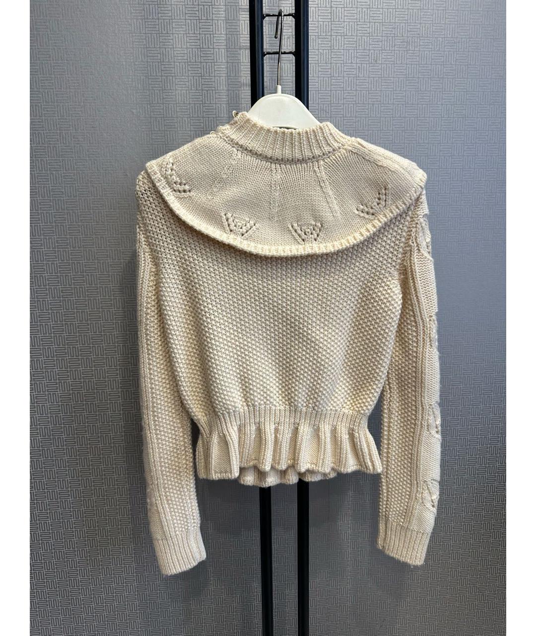 RED VALENTINO Бежевый шерстяной джемпер / свитер, фото 2