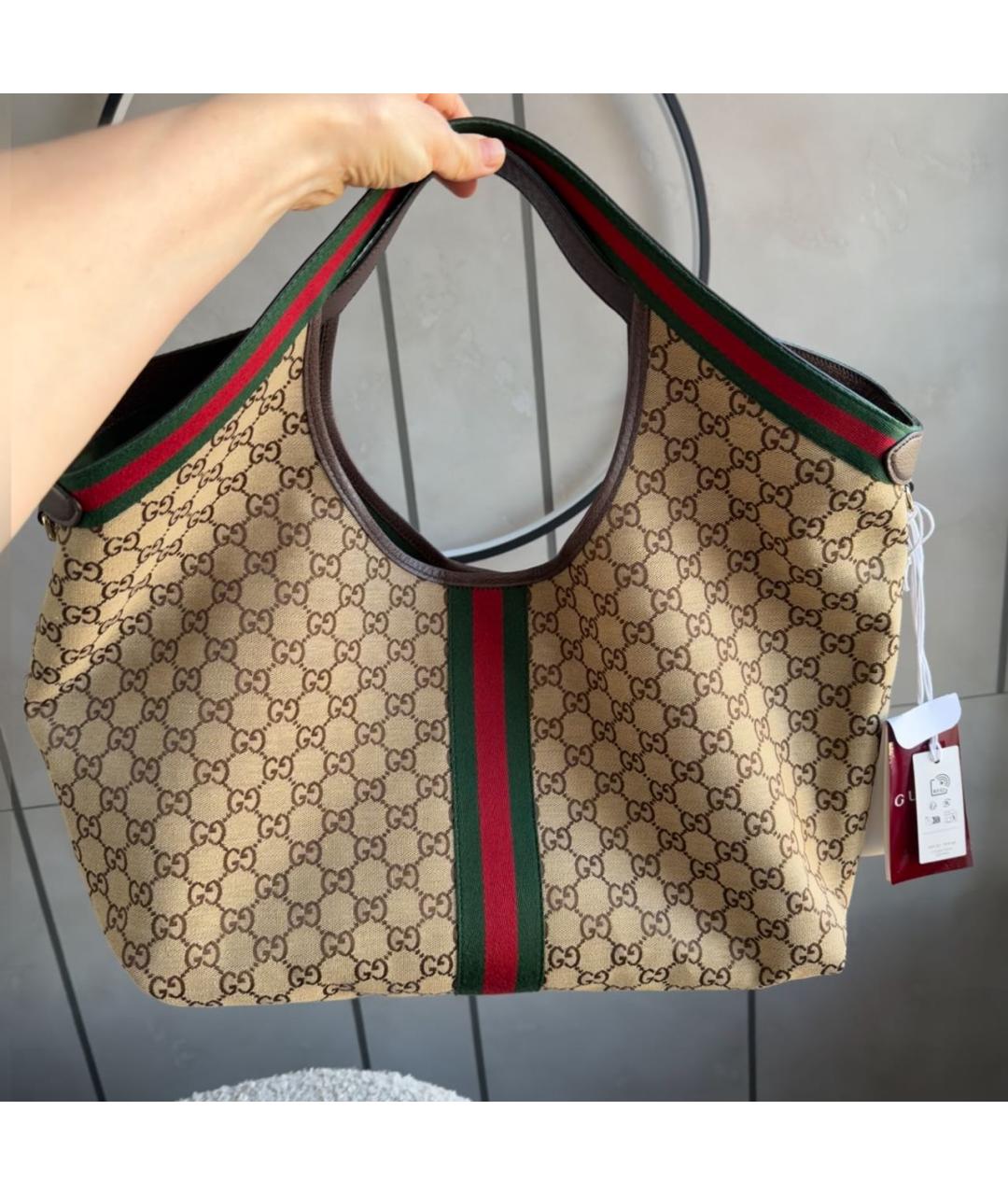 GUCCI Бежевая сумка тоут, фото 3