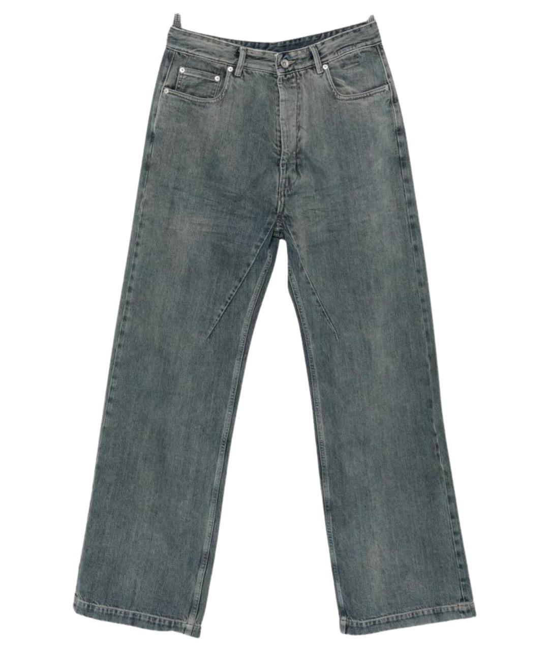 RICK OWENS DRKSHDW Синие хлопковые прямые джинсы, фото 5