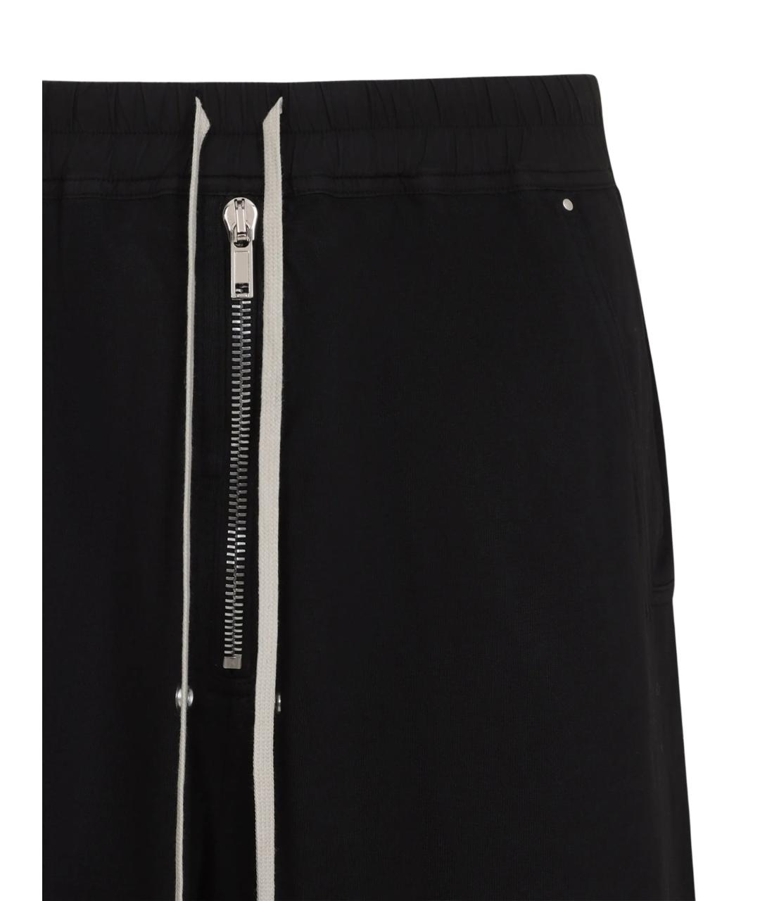 RICK OWENS DRKSHDW Черные хлопковые повседневные брюки, фото 3