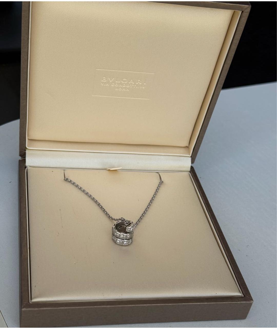 BVLGARI Серебряное колье из белого золота, фото 3