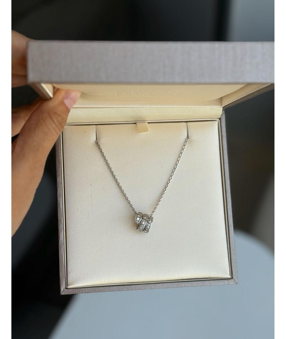 BVLGARI Серебряное колье из белого золота, фото 2