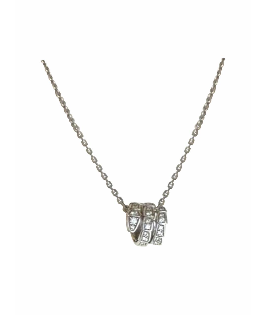 BVLGARI Серебряное колье из белого золота, фото 1