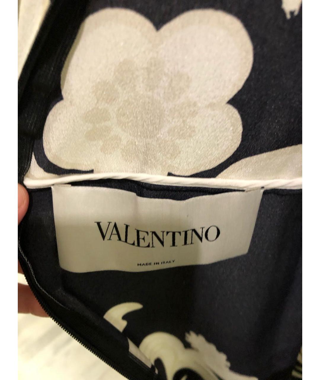 VALENTINO Черное шелковое коктейльное платье, фото 3