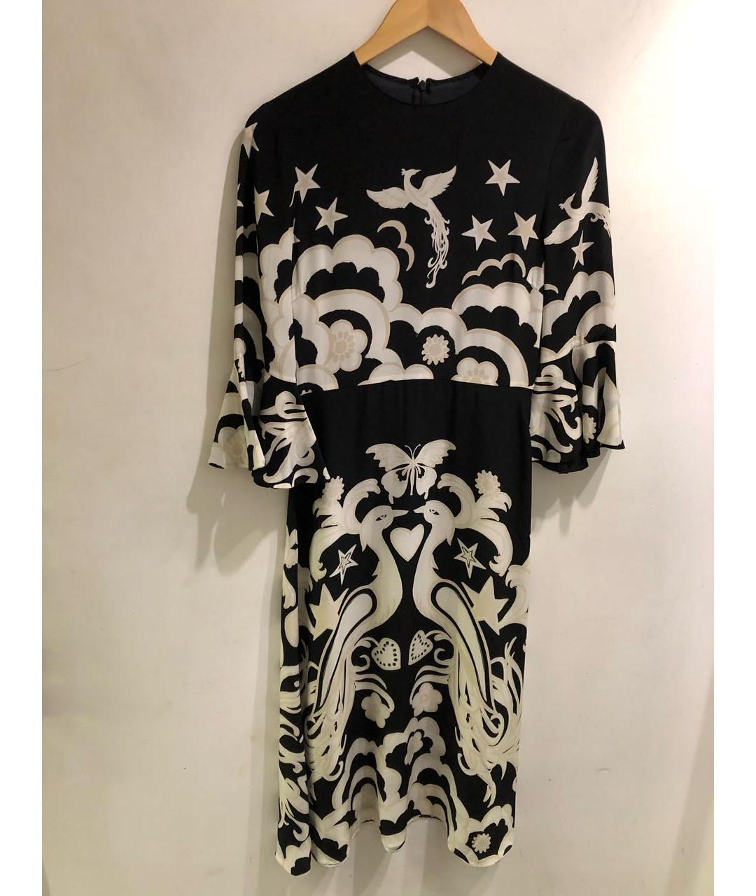 VALENTINO Черное шелковое коктейльное платье, фото 8