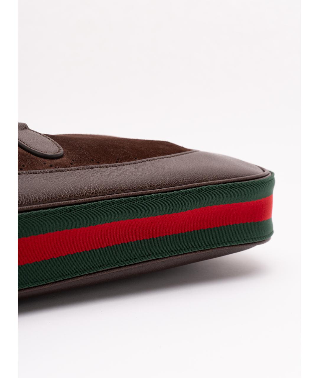 GUCCI Коричневая замшевая сумка через плечо, фото 5