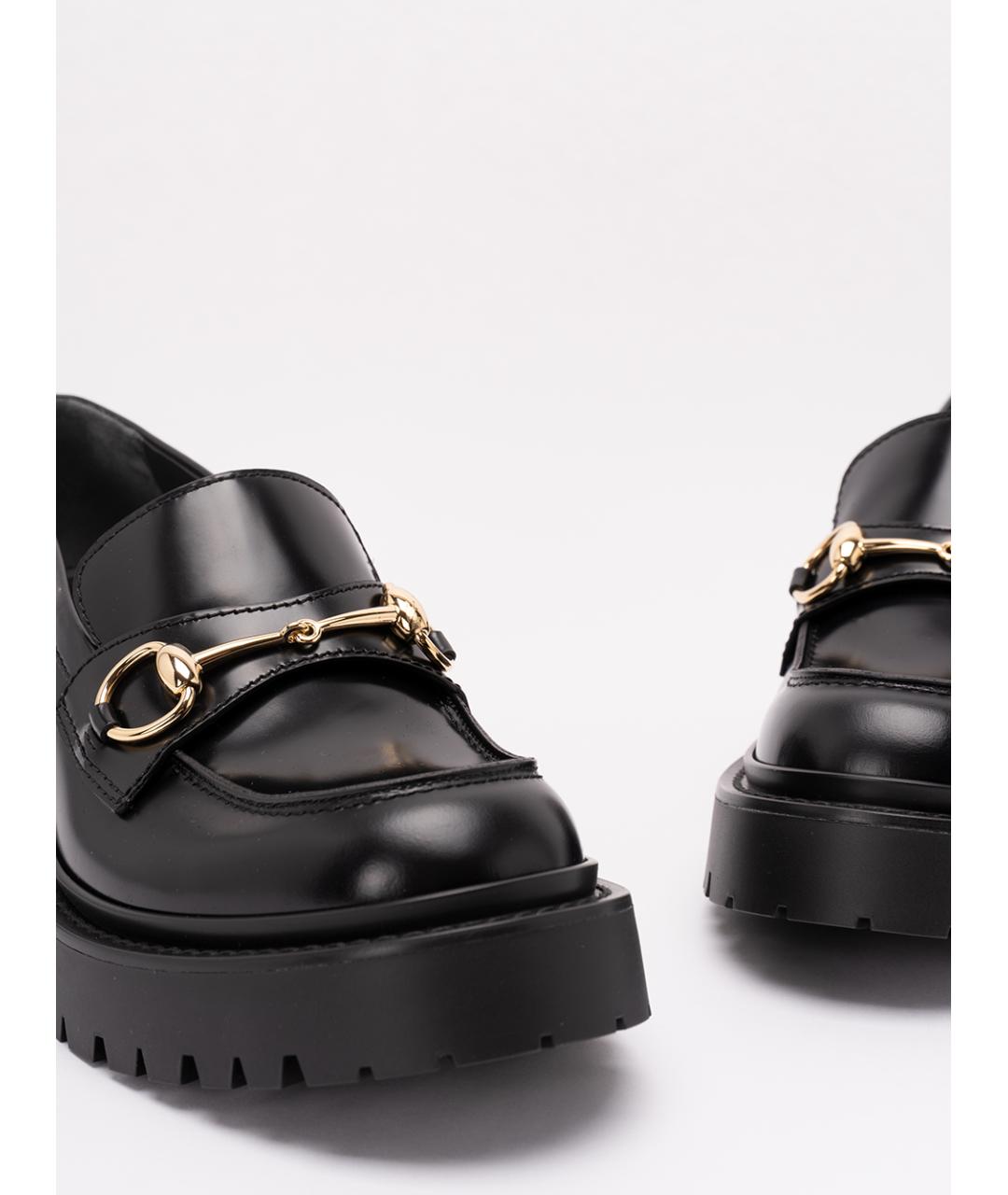 GUCCI Черные кожаные лоферы, фото 5