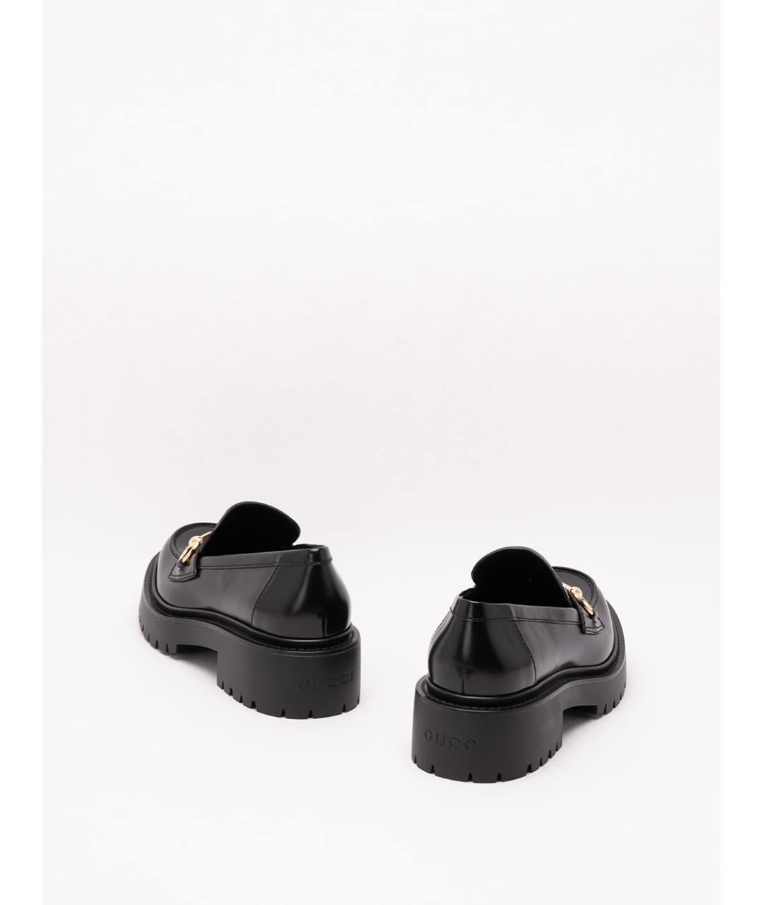 GUCCI Черные кожаные лоферы, фото 3
