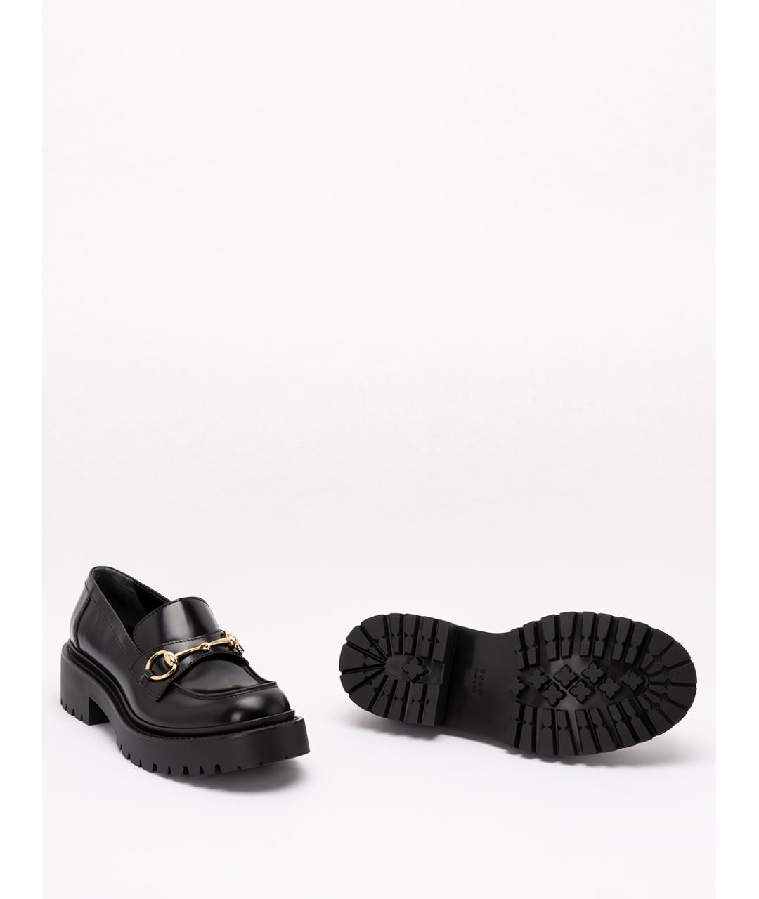 GUCCI Черные кожаные лоферы, фото 4