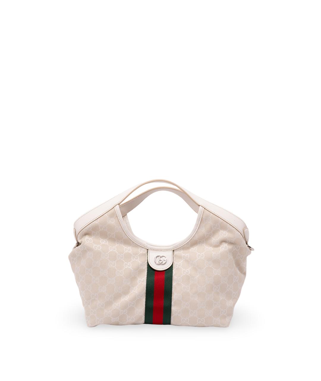 GUCCI Бежевая сумка тоут из канвы, фото 7