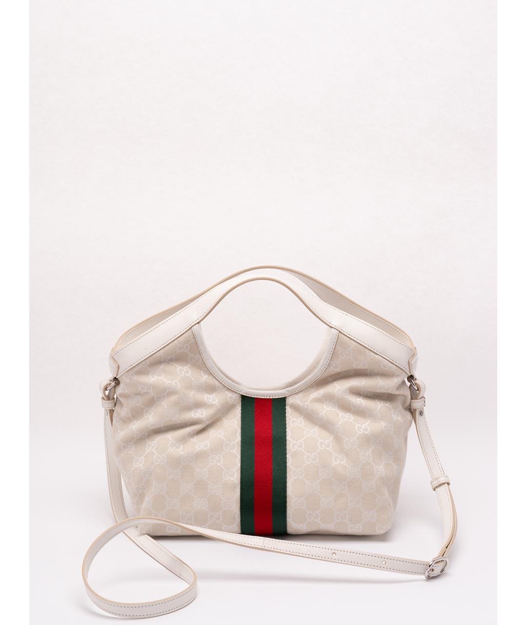 GUCCI Бежевая сумка тоут из канвы, фото 2