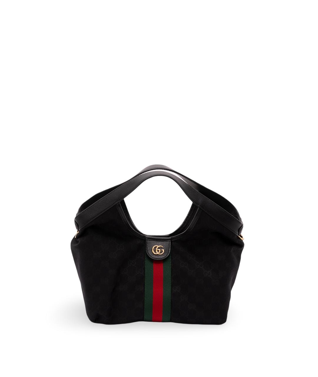 GUCCI Черная сумка тоут из канвы, фото 7