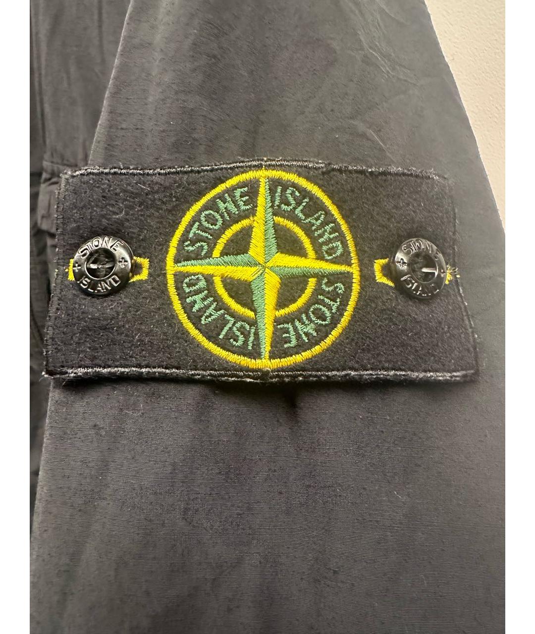 STONE ISLAND Черная нейлоновая куртка, фото 3