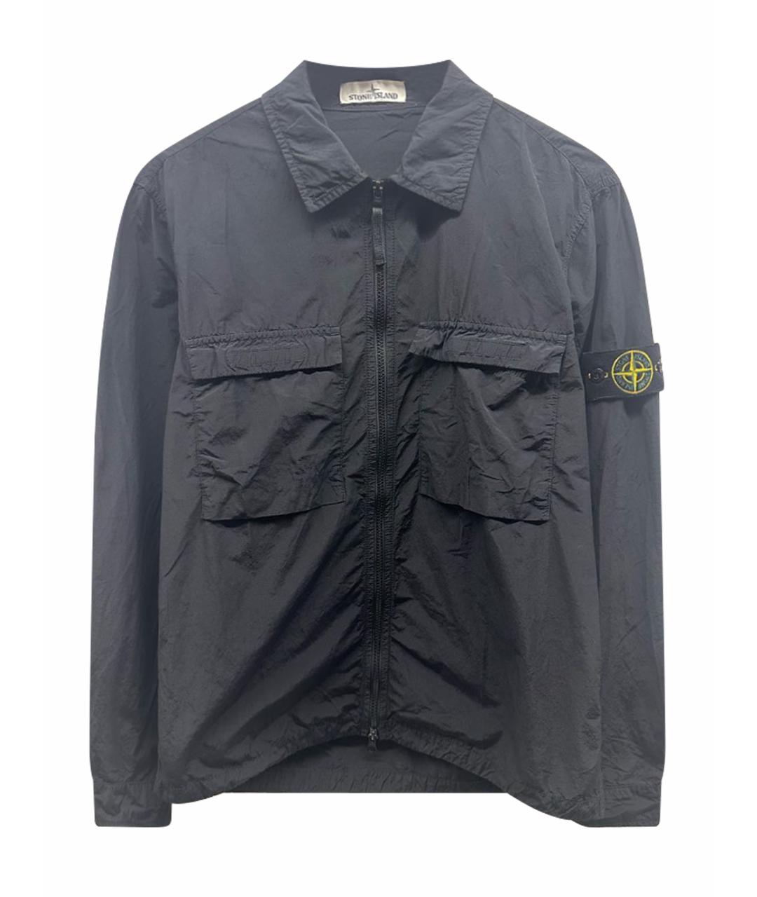 STONE ISLAND Черная нейлоновая куртка, фото 1