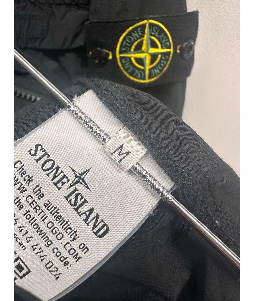 STONE ISLAND Черная нейлоновая куртка, фото 5