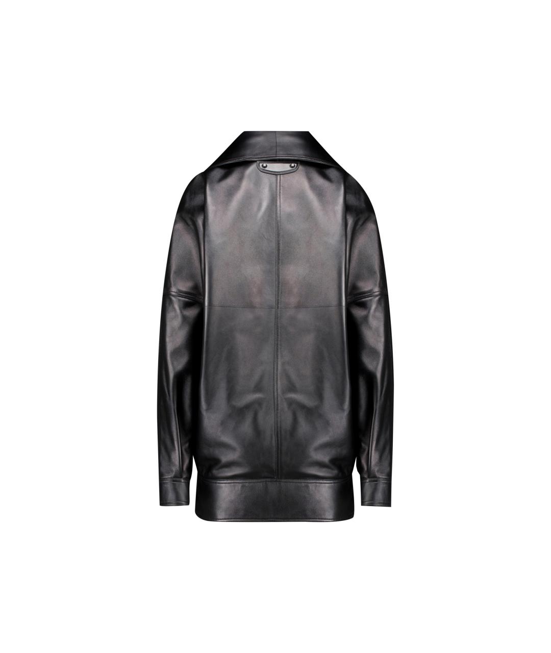 BALENCIAGA Черная кожаная куртка, фото 2