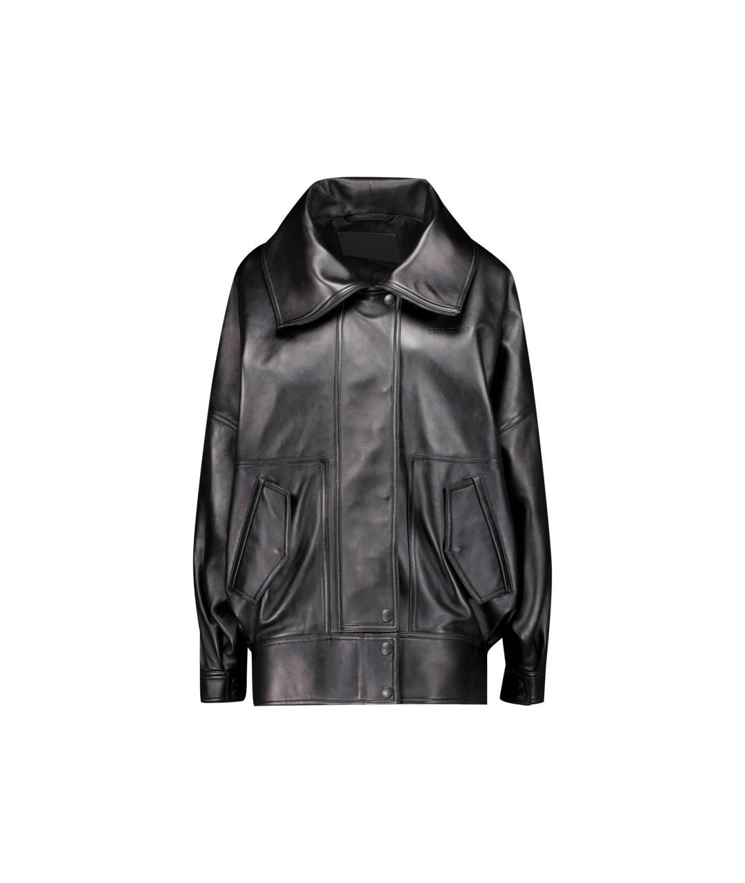 BALENCIAGA Черная кожаная куртка, фото 5