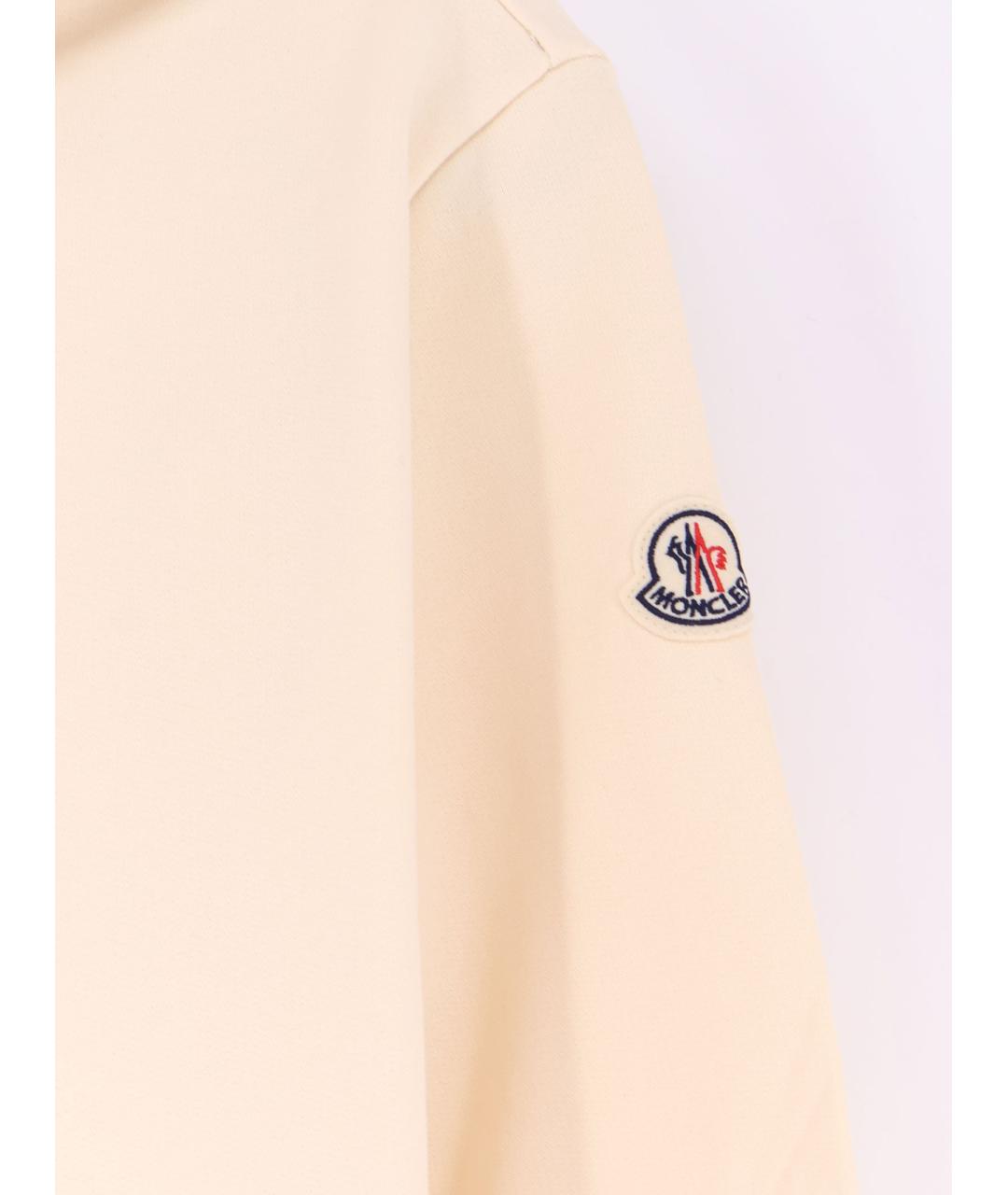 MONCLER Белый хлопковый джемпер / свитер, фото 3