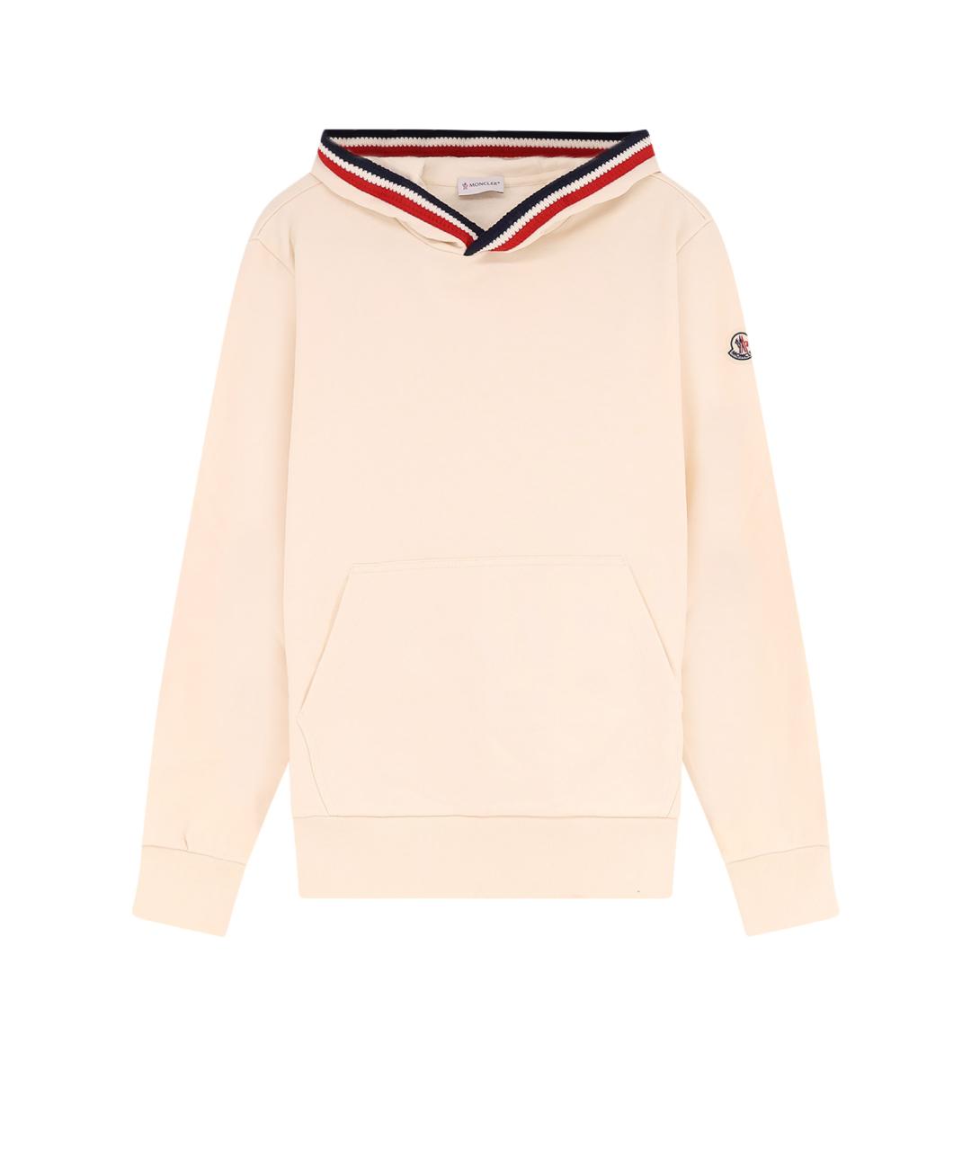 MONCLER Белый хлопковый джемпер / свитер, фото 1