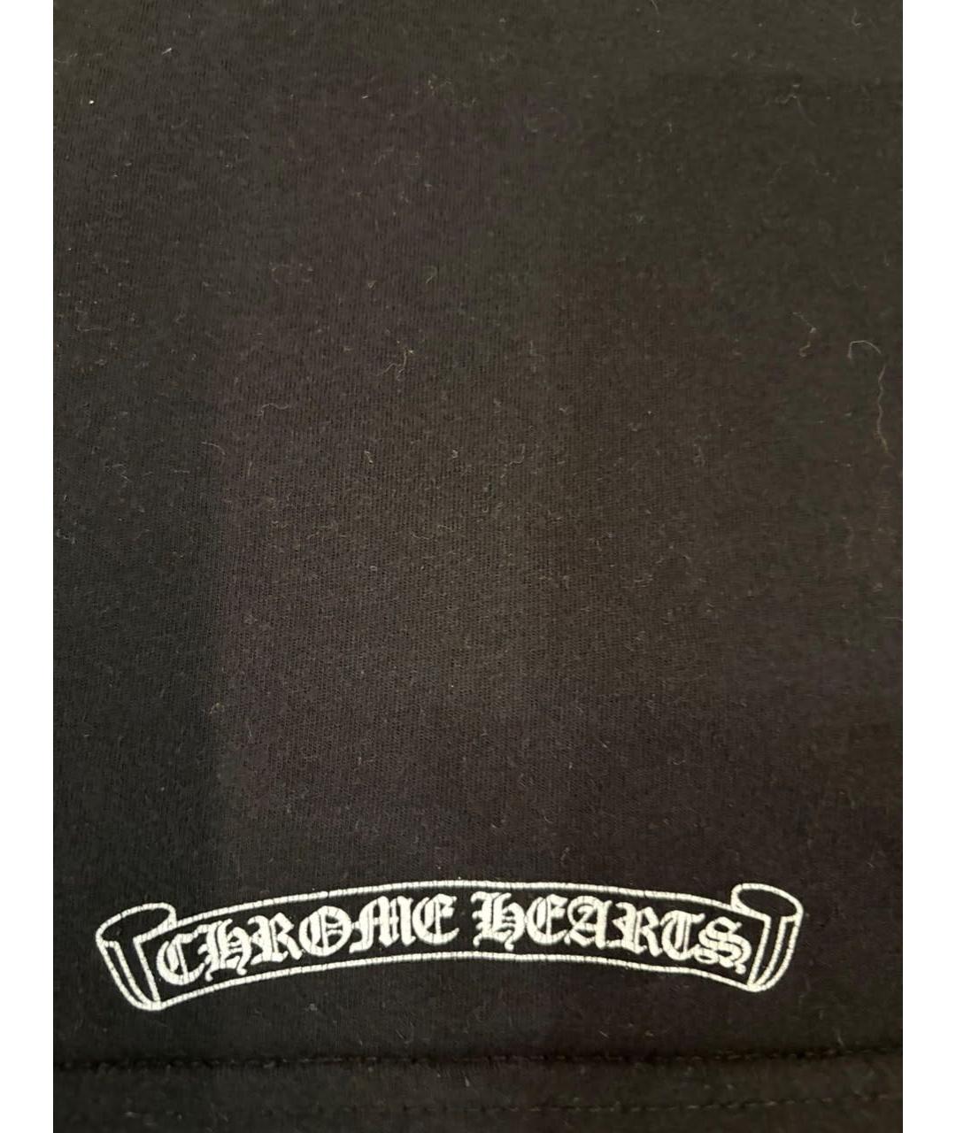 CHROME HEARTS Черная хлопковая футболка, фото 7