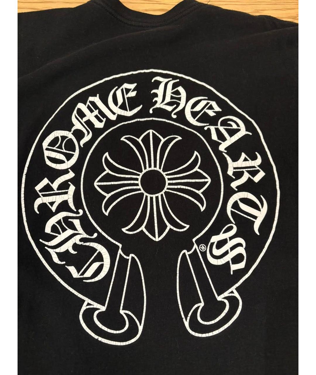 CHROME HEARTS Черная хлопковая футболка, фото 3