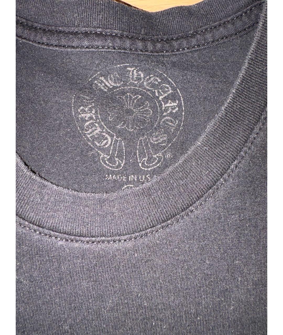 CHROME HEARTS Черная хлопковая футболка, фото 5