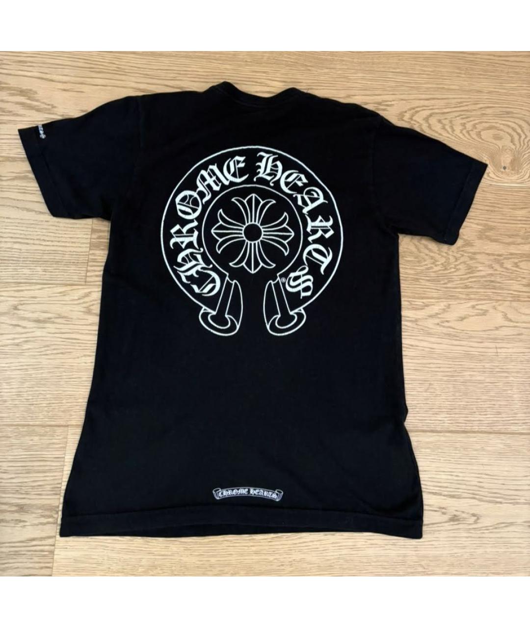 CHROME HEARTS Черная хлопковая футболка, фото 2