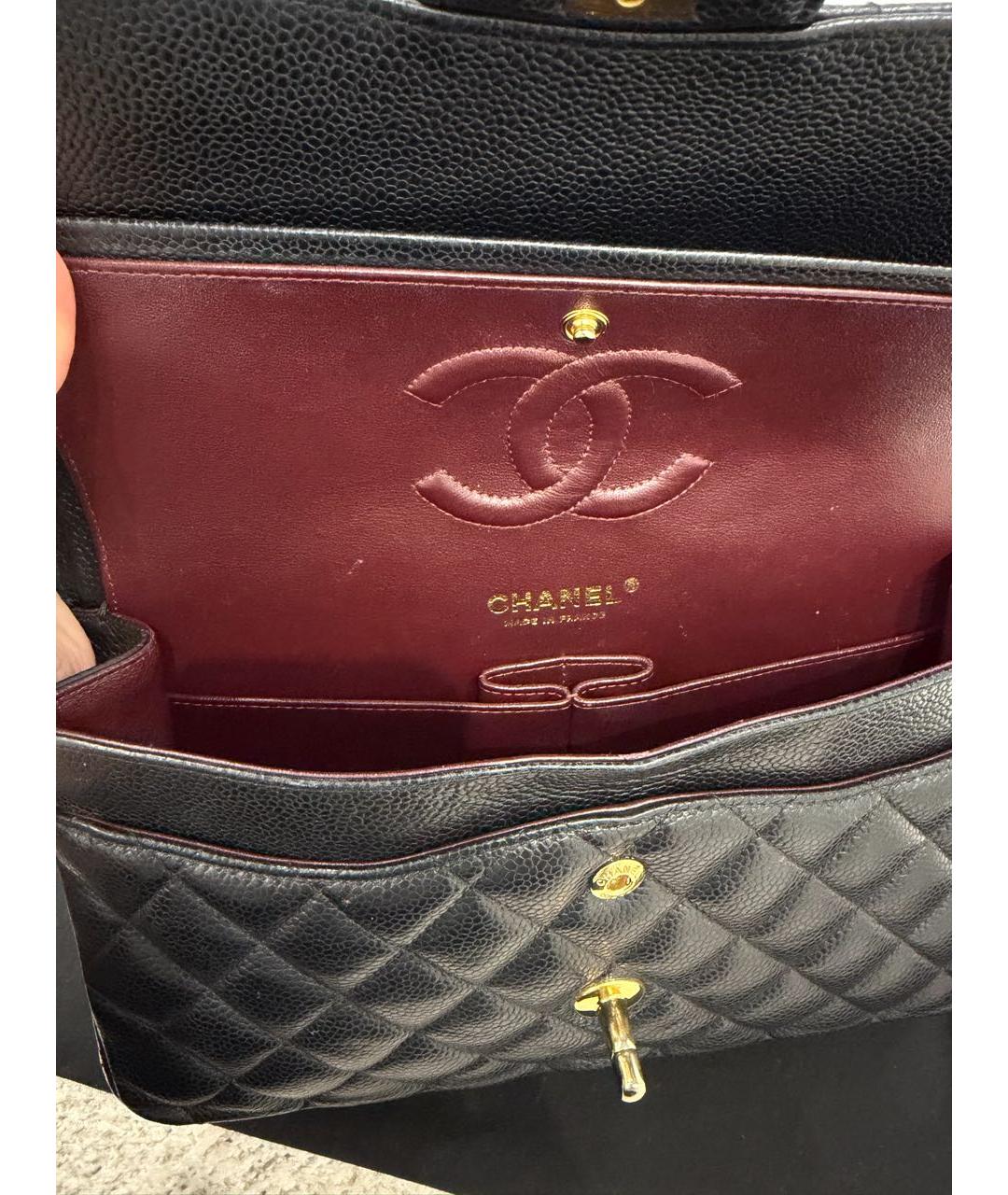 CHANEL Черная кожаная сумка через плечо, фото 4