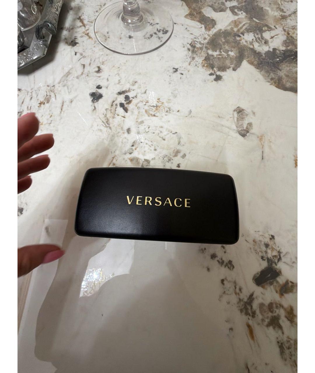 VERSACE Черные пластиковые солнцезащитные очки, фото 4