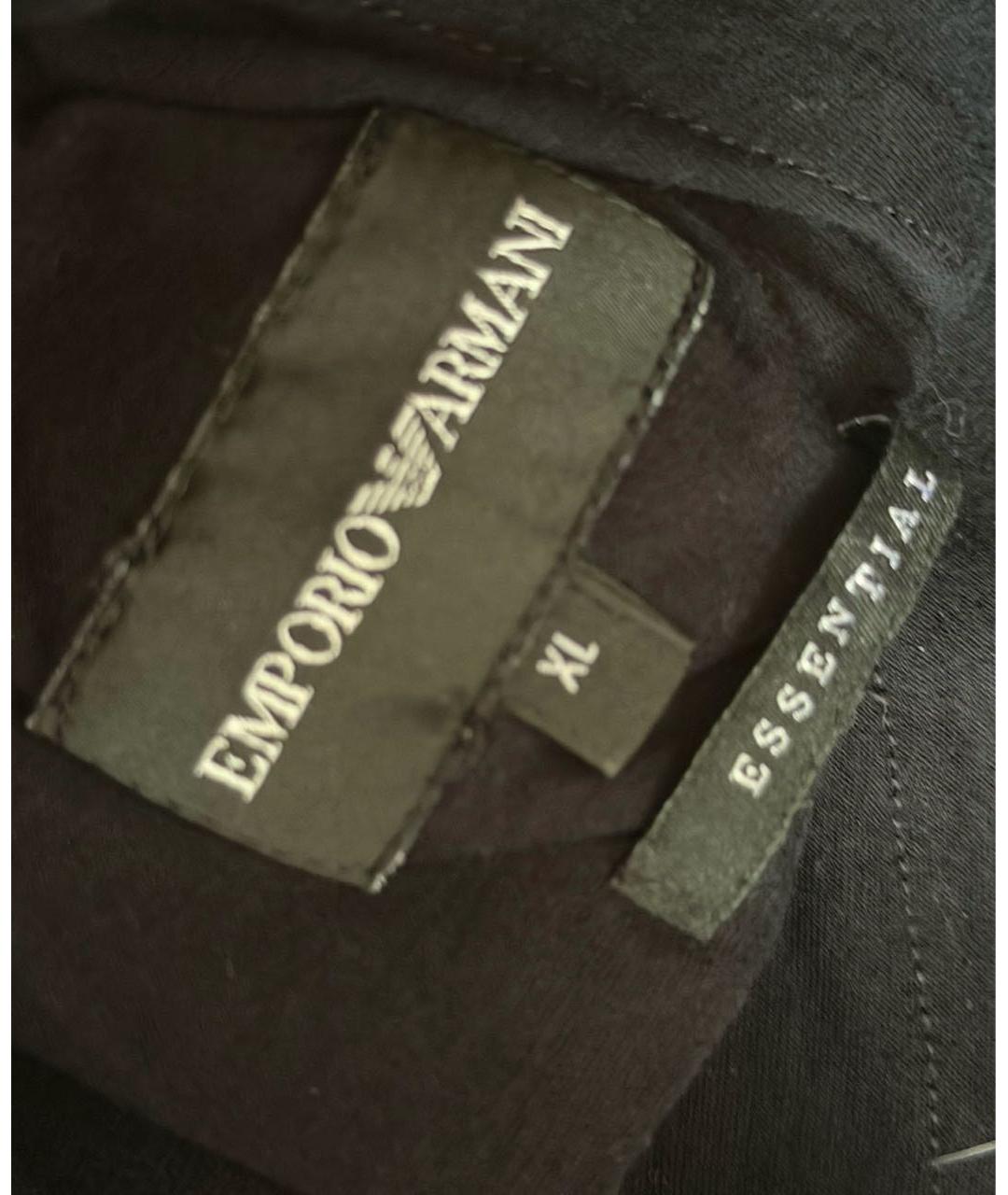 EMPORIO ARMANI Темно-синие хлопковые повседневные брюки, фото 4