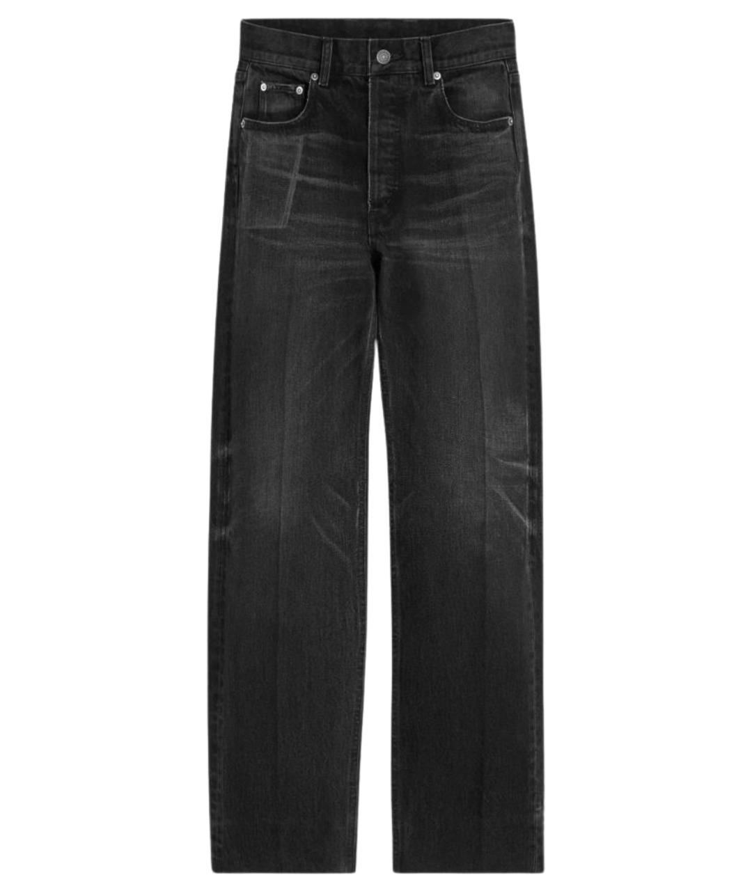 CELINE Черные хлопковые прямые джинсы, фото 1